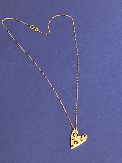 Chaine vermeil amour Leopard